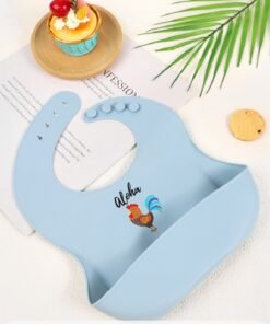 Waterproof Silicone Baby Bib Button Closure Baby Product