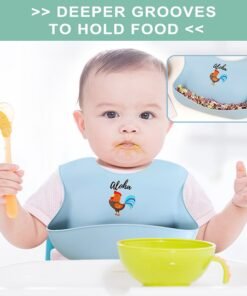 Alternative view of Waterproof Silicone Baby Bib Button Closure Baby Product