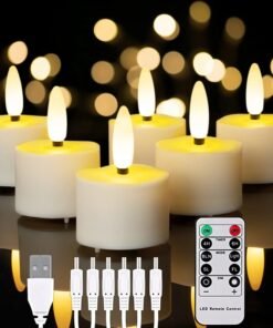 12Pcs Rechargeable Candle Light Flameless