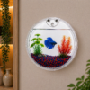 22.5cm Aquarium Wall + Fish + Tree + Stone + Food + Light