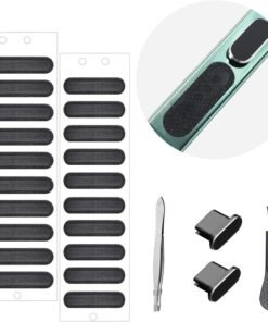 Phone Speaker Dustproof Protector + Brush + Anti Dust Plug + Tweezer