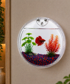 Alternative view of 16.5cm Wall Aquarium + Fish + Tree + Stone + Food + Light