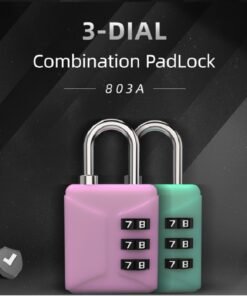 Alternative view of 2Pcs 3 Digit Weatherproof Padlock