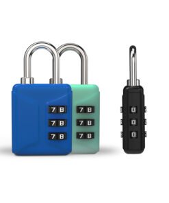 2Pcs 3 Digit Weatherproof Padlock