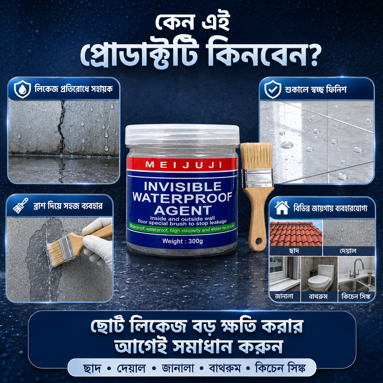 Premium Invisible Waterproof Seal Agent 300g - Image 2