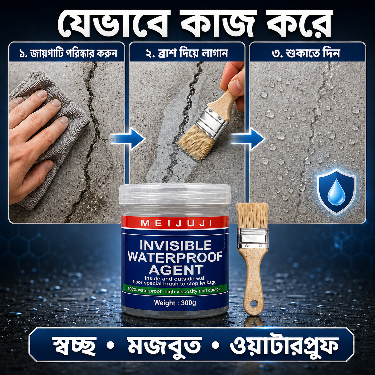 Premium Invisible Waterproof Seal Agent 300g - Image 4