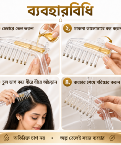 Hair Comb with Oil Applicator - Image 3